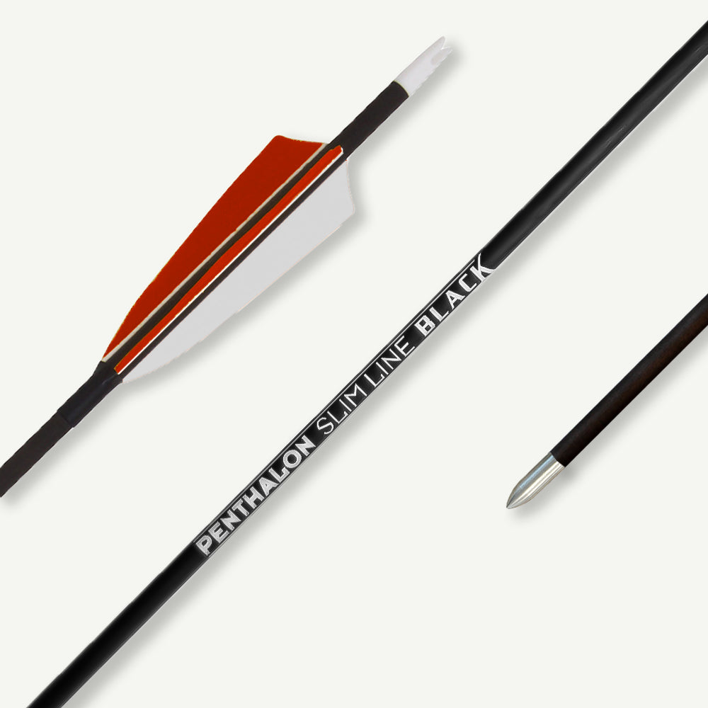 Penthalon Carbonpfeile 40820 Slim Line Black Naturfedern 600