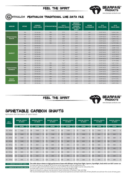 Penthalon Carbonschäfte Traditional Black