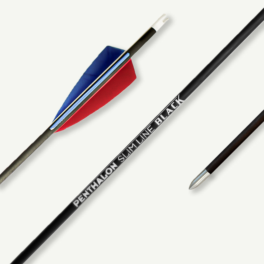 Penthalon Carbonpfeile 40820 Slim Line Black Naturfedern 2000