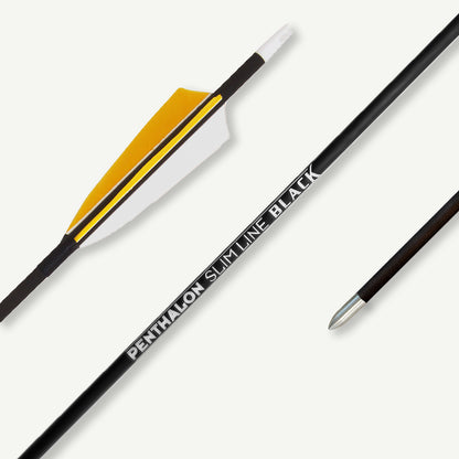 Penthalon Carbonpfeile 40820 Slim Line Black Naturfedern 500