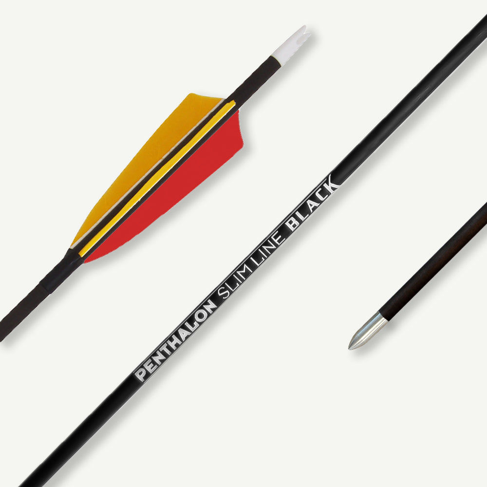 Penthalon Carbonpfeile 40820 Slim Line Black Naturfedern 700