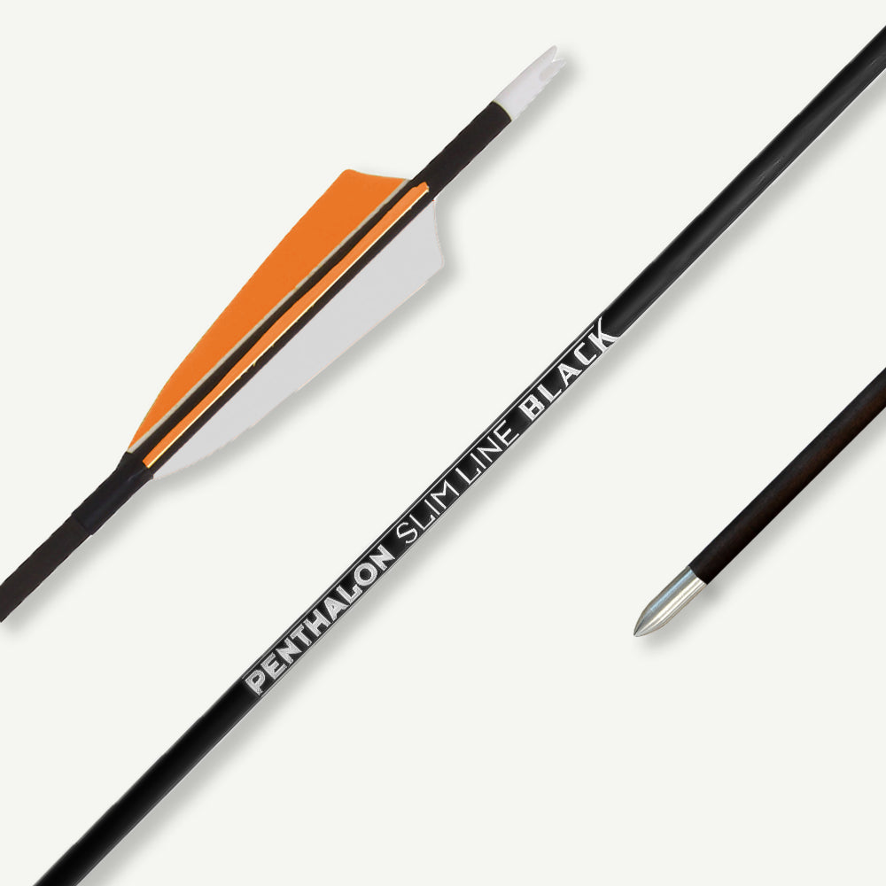 Penthalon Carbonpfeile 40820 Slim Line Black Naturfedern 800