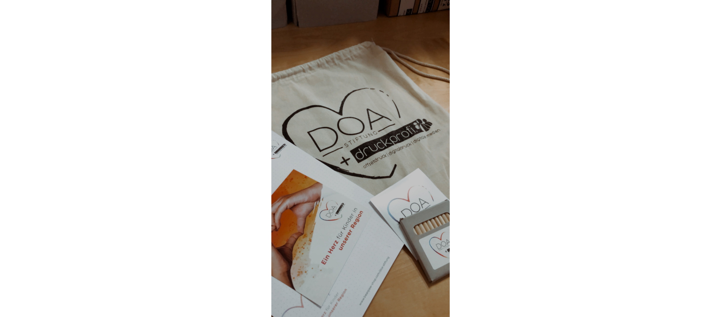 Verschiedene Artikel von der Zusammenarbeit von DOA mit Druckprofi